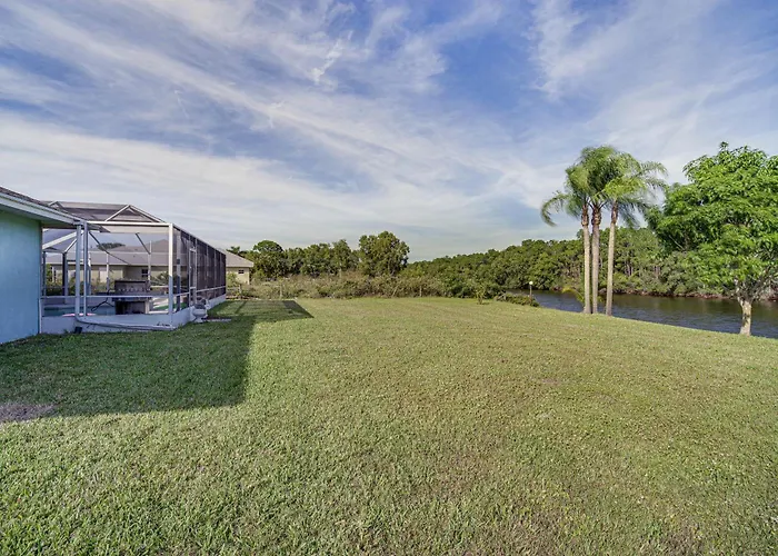 Port St Lucie Canal-Front Home W/ Heated Pool!